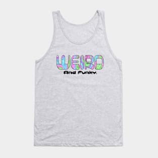 Weird And Funky Liquid Paint Style Text Tank Top